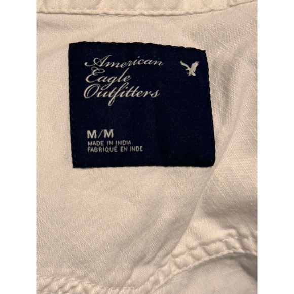 Women's American Eagle Outfitters White Button Down Shirt Size M - Picture 3 of 3